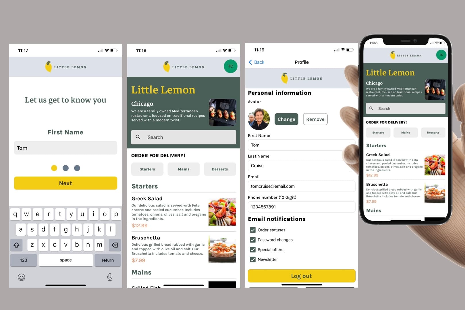 Little Lemon Restaurant App