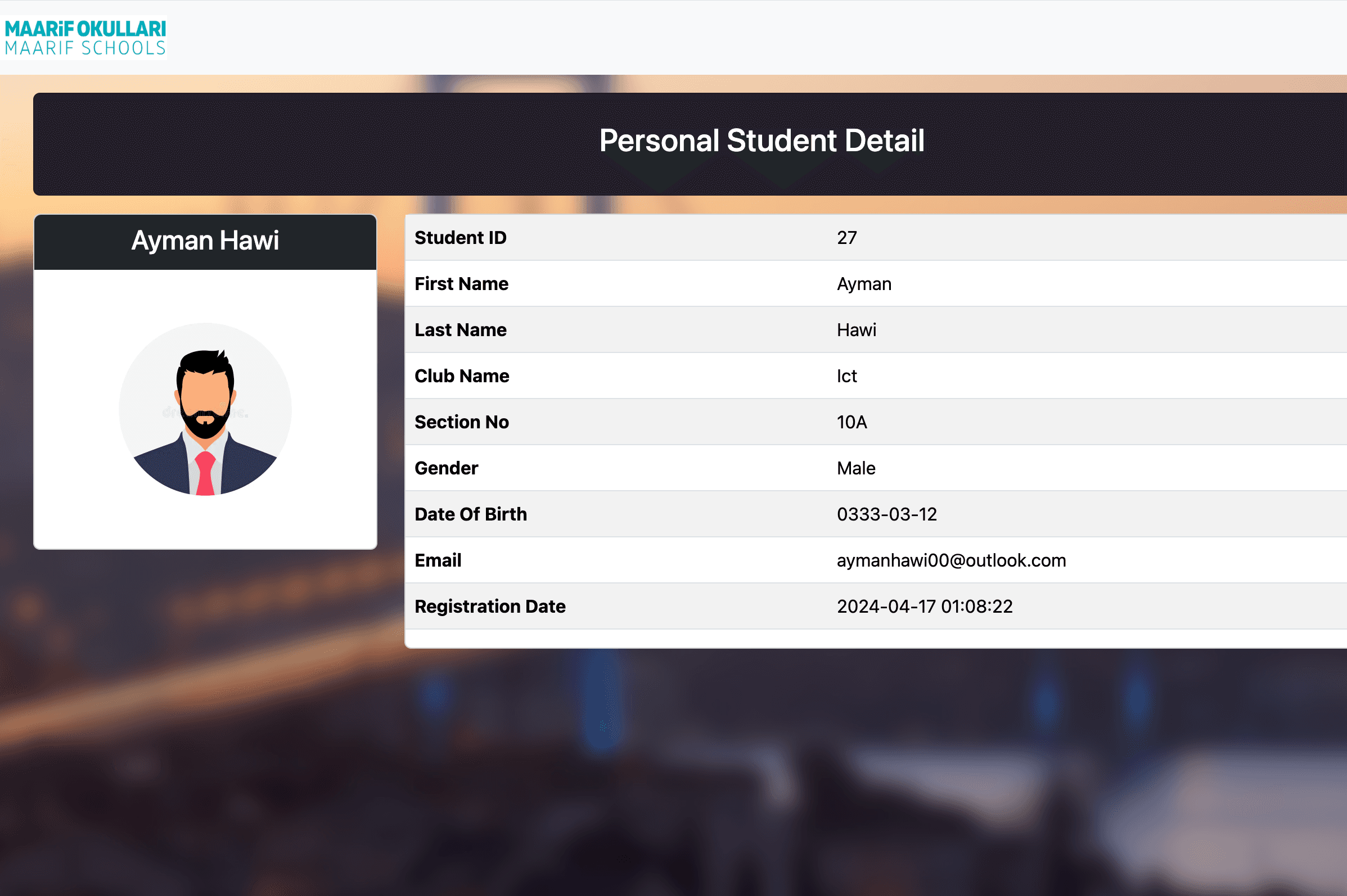 Maarif SCMS Website